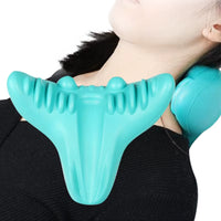 Vindolux NeckEase Cervical Traction Pillow worn around the neck for gravity traction relief